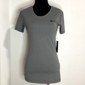 NWT Grey Nike Dri Fit Short Sleeve Top